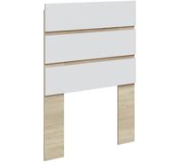 Home Heavenly Cabecero de melamina en roble y blanco juvenil 126 x 100 x 3 cm