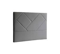 Home Heavenly®Cabecero Eupa - Tapizado Asimétrico en Tela - Diseño Minimalista y Elegante Acolchado con Costura - Medidas 160 cm Color Gris - Entrega Montado