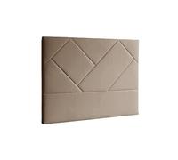 Home Heavenly®Cabecero Eupa - Tapizado Asimétrico en Tela - Diseño Minimalista y Elegante Acolchado con Costura - Medidas 150 cm Color Beige - Entrega Montado