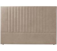 Home Heavenly Cabecero tapizado en tela beige con rayas verticales 150 x 6 x 120 cm