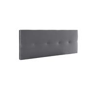 Home Heavenly®- Cabecero tapizado Jansen. para Cama de Matrimonio Tela de Terciopelo de Color Gris con Acolchado de 4 cm. Fabricado en España (150, Gris)