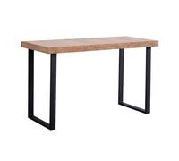 Home Heavenly Darek Mesa de Estudio Estilo Nórdico Industrial 120x73x60cm Roble/Negro