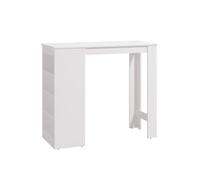 Home Heavenly® Mesa Alta Valen - Mesa Auxiliar de Cocina Blanca con 4 Estantes Laterales, Mesa Isla para Cocina con almacenaje, Diseño Compacto (Blanca)