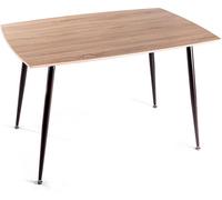 Home Heavenly Mesa comedor bratislava tapa en color roble 120x80 cm patas negra