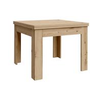 Home Heavenly® - Mesa Comedor Cuadrada Extensible Tipo Libro Luter, 4-8 Personas, 95x95 cm hasta 190 cm Ancho. (Roble Artisan)