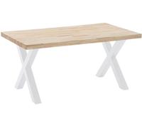 Home Heavenly Mesa comedor estilo industrial patas blancas en 'x' 160x90 cm