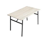 Home Heavenly®Mesa Comedor, Modelo Asturia, Mesa para salón Cocina para 4 comensales 120 X 75 X 76 cm en Melamina y Patas medtalicas Color Roble