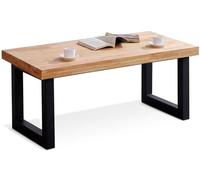 Home Heavenly Mesa de centro elevable con patas metal y sobre madera 120x60x48