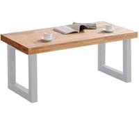 Home Heavenly Mesa de centro elevable con patas metal y sobre madera 120x60x48