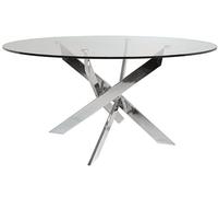 Home Heavenly Mesa de centro redonda ø80 cm de cristal con patas metal