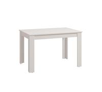 Home Heavenly® Mesa de Comedor Extensible Nerea - Laminado Resistente - Extensión Central de 120 a 160 cm - Diseño Moderno y Fácil de Limpiar - 120/160x80x76 cm - Mesa Rectangular Color Blanco