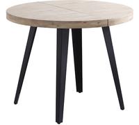 Home Heavenly Mesa redonda industrial extensible ø100 cm pata negra