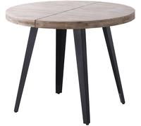Home Heavenly Mesa redonda industrial extensible ø100 cm pata negra