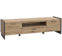 Home Heavenly Mueble tv estilo industrial 2 puertas cajón + hueco