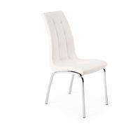 Home Heavenly® - Pack 4 sillas Comedor Cocina ALEPO. Silla tapizada diseño capitoné. (Blanco Polipiel)