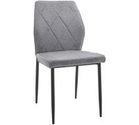 Home Heavenly Pack 4 sillas tapizadas detalle rombos gris