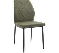 Home Heavenly Pack 4 sillas tapizadas detalle rombos verde