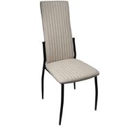 Home Heavenly Pack 4 sillas tapizadas diseño vertical arena
