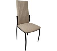 Home Heavenly Pack 4 sillas tapizadas diseño vertical beige