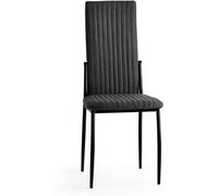 Home Heavenly Pack 4 sillas tapizadas diseño vertical gris oscuro