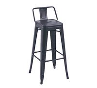 Home Heavenly® - Pack 4 taburetes TOLIX, Silla Alta Comedor, Cocina, Taburete Bar hostelería metálico Modelo Vintage Industrial. (Negro)