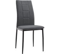 Home Heavenly Pack 6 sillas comedor color gris asiento y respaldo rellenos espuma