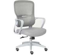 Home Heavenly Silla de oficina con altura regulable en gris de 119-128x57x59 cm