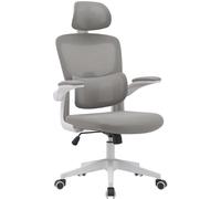 Home Heavenly Silla de oficina de tejido 3d en color gris 114-124 x 65 x 55 cm