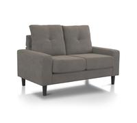 Home Heavenly®- Sofá Brooklyn. Conjunto Sofás de salón de 3 y 2 plazas. Tapizado Color Beige Patas Negras. (Sofá 2 plazas)