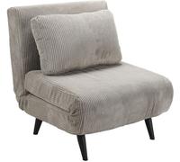 Home Heavenly Sofá cama con apertura clic clac con cojín lumbar en color beige