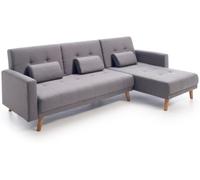 Home Heavenly Sofá chaise longue convertible en cama con módulo reversible en gris