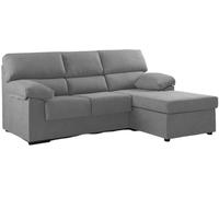 Home Heavenly Sofá chaise longue reversible de tela gris oscuro 100 x 196 x 156 cm
