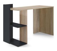 Home Heavenly Tokio Mesa de Escritorio con 2 Estantes 120x50x86cm Negro/Roble