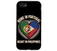 Home in Portugal Heart in Philippines Flag Pinoy Roots Carcasa para iPhone SE (2020) / 7/8