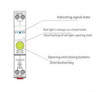 Home Interruptor inteligente para el interruptor automático ZigBe 2P63A, control remoto, protección contra sobrecarga y diseño ignífugo