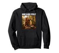 Home is Here I Pitch It Oso de Camping Aventura al Aire Sudadera con Capucha