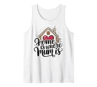 Home Is Where Mum Is Valentine's Day Cute House Heart Camiseta sin Mangas