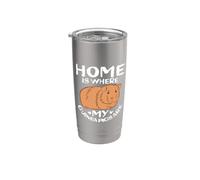 Home Is Where My Guinea Pigs Are Mum Outfit Vaso térmico de acero inoxidable de doble pared
