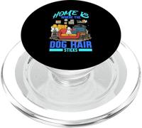 HOME IS WHERE THE DOG HAIR STICKS PopSockets PopGrip para MagSafe
