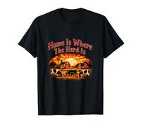Home Is Where The Herd Is Country Farm Pun Novedad Camiseta