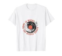 Home is Where The Needle Falls - Diseño Retro Vinilo Camiseta, Hombre, Blanco, 3XL