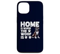 Home is Where The Woof Is Boxer, Divertido Amante y Propietario de Mascotas Carcasa para iPhone 13