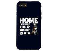 Home Is Where The Woof Is Lurcher Dog Funny Dogs Amante Carcasa para iPhone SE (2020) / 7/8