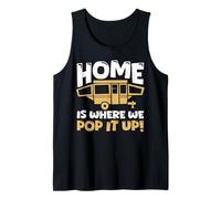 home is where we pop it up Diseño para una caravana Camiseta sin Mangas