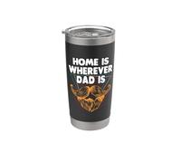 Home Is Wherever Dad Is Happiness Family Positive Families Vaso térmico de acero inoxidable de doble pared