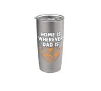 Home Is Wherever Dad Is Happiness Family Positive Families Vaso térmico de acero inoxidable de doble pared