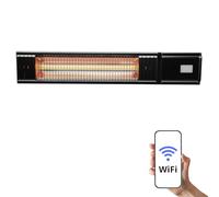 Home It® - Calefactor de infrarrojos para terraza, 2000 W, montaje en pared con WiFi y control por aplicación, 9 niveles de calor, protección IP65, mando a distancia y temporizador, ideal para balcón