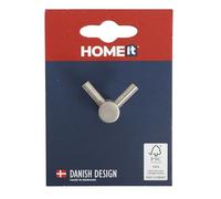 Home It - Gancho en forma de "Y" con 2 perchas - 1,4 x 3,5 cm - Acero inoxidable - Montaje oculto - Diseño nórdico elegante