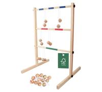 Home It Golf de Escalera de Madera FSC - Juego de Lanzamiento al Aire Libre para niños y Adultos - Juego de jardín - Incluye 6 Bolas - 88 x 61 x 60 cm