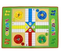 Home It® Ludo Spiel XL | Gran juego de mesa para toda la familia | Set de Ludo para exterior e interior (130x95 cm) con 16 figuras de juego y dados | Perfecto para jardín, camping y hogar